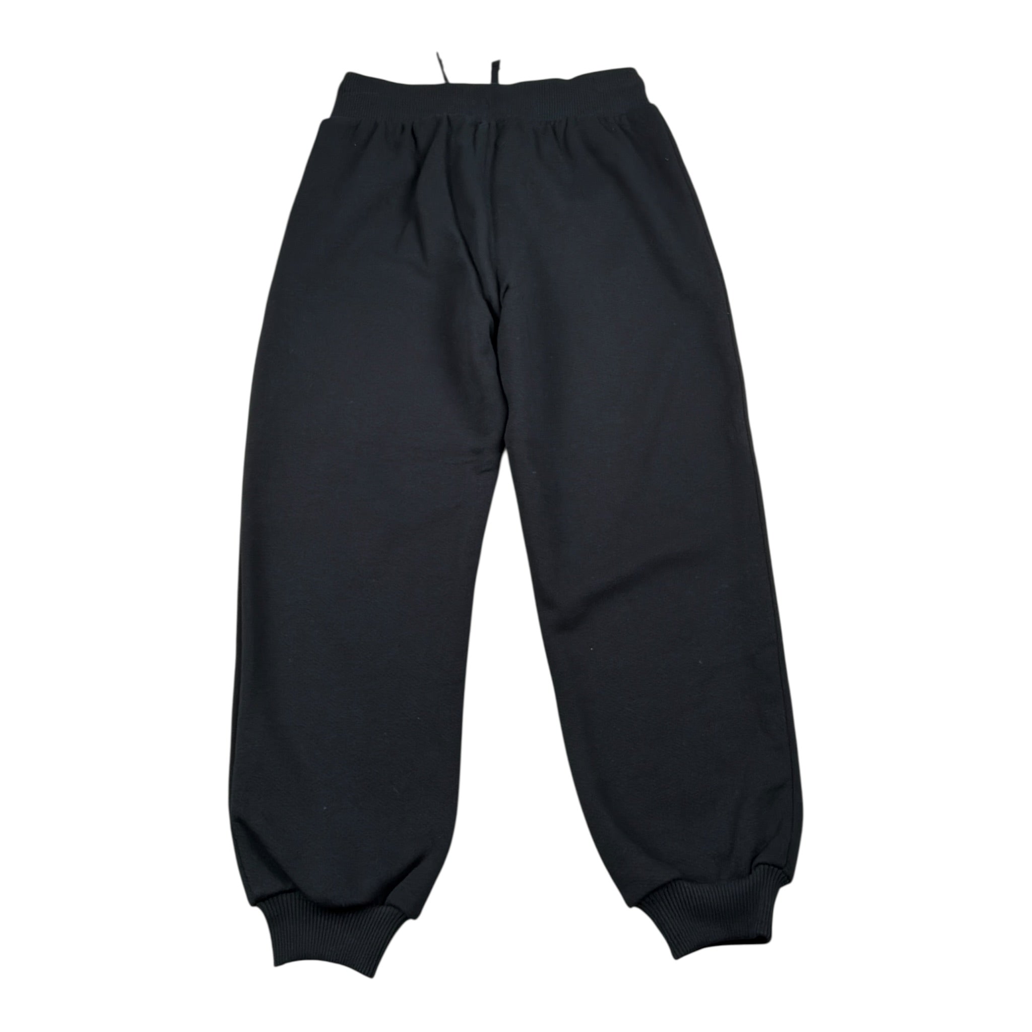 Moschino Pantalone Modello Tuta tinta unita con Stampa Nero per Bambino HUP093 NERO MOSCHINO 