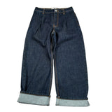 Moschino Jeans tinta unita con Girovita Regolabile Blu per Bambina HUP095 BLU MOSCHINO 