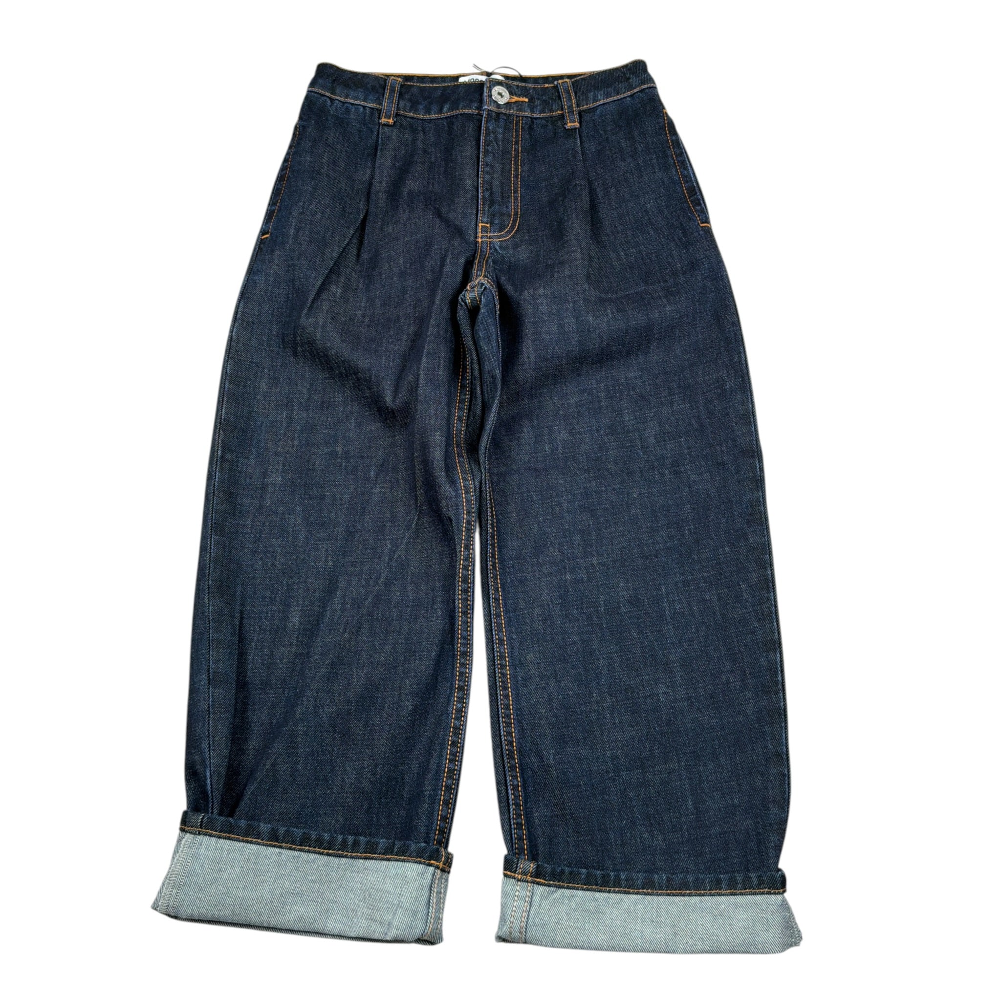 Moschino Jeans tinta unita con Girovita Regolabile Blu per Bambina HUP095 BLU MOSCHINO 