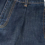 Moschino Jeans tinta unita con Girovita Regolabile Blu per Bambina HUP095 BLU MOSCHINO 