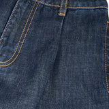 Moschino Jeans tinta unita con Girovita Regolabile Blu per Bambina HUP095 BLU MOSCHINO 