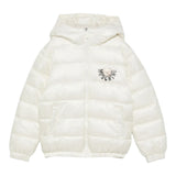 Moschino Giubbino tinta unita con Zip E Cappuccio Panna per Bambina HUS05F PANNA MOSCHINO 