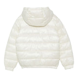 Moschino Giubbino tinta unita con Zip E Cappuccio Panna per Bambina HUS05F PANNA MOSCHINO 