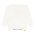 Moschino Maglia Girocollo tinta unita con Logo Panna per Bambino HUW01AX PANNA MOSCHINO 
