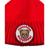 Moschino Cappello tinta unita con Logo Rosso per Bambino HUX02R ROSSO MOSCHINO 