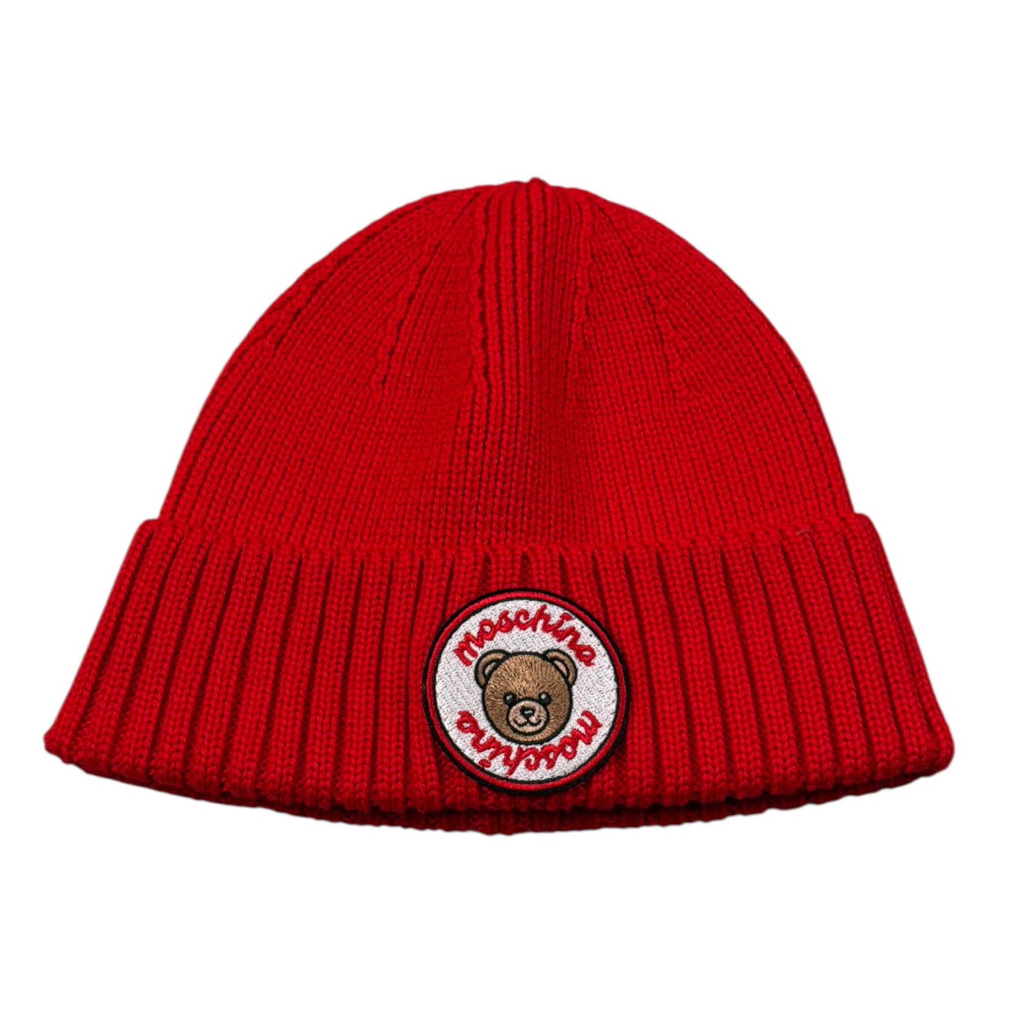 Moschino Cappello tinta unita con Logo Rosso per Bambino HUX02R ROSSO MOSCHINO 