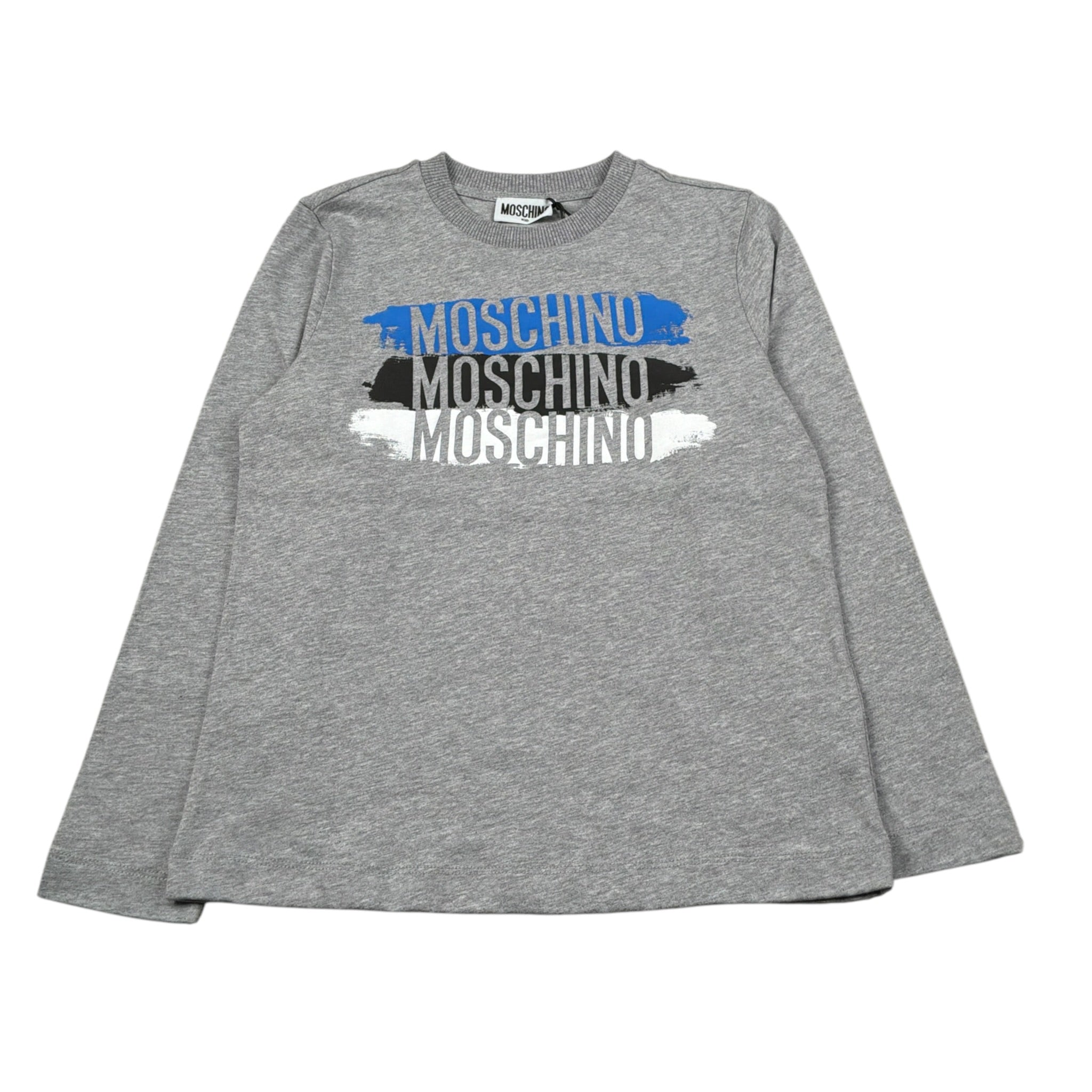 Moschino Shirt Girocollo Tintau Nita con Logo Grigio per Bambino HVO00J GRIGIO MOSCHINO 