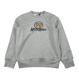 Moschino Felpa tinta unita con Stampa Grigio per Bambino HXF08V GRIGIO MOSCHINO 