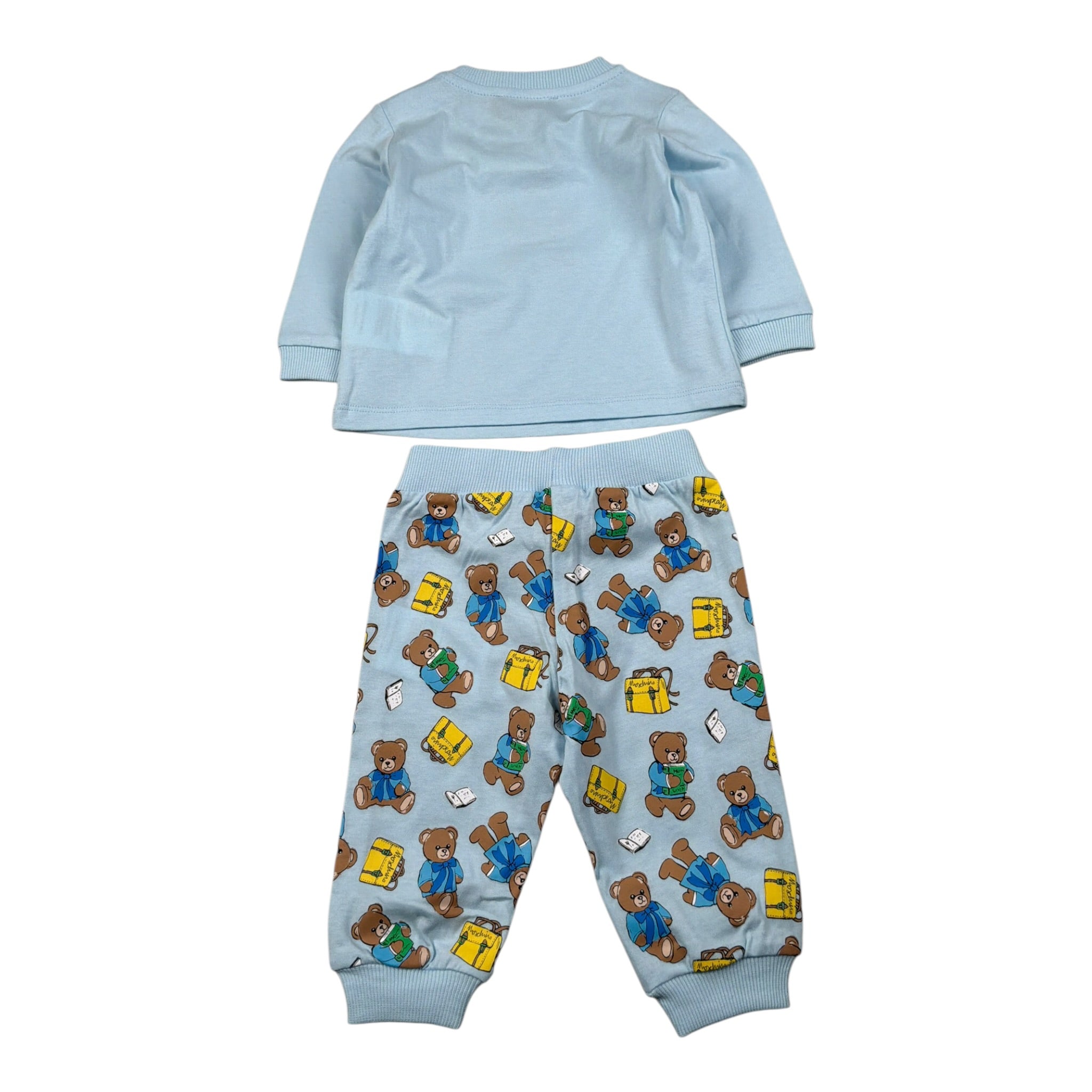 Moschino Completo 2Pz Shirt-Pantalone Azzurro per Neonato M5K02F AZZURRO MOSCHINO 