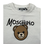 Moschino T-Shirt Girocollo tinta unita con Logo Bianco per Neonato M6M047 BIANCO MOSCHINO 