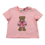 Moschino T-Shirt tinta unita con Stampa Rosa per Neonata M7M047 ROSA MOSCHINO 