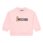 Moschino Felpa Chiusa Girocollo tinta unita con Logo Rosa per Neonata M8F03QA ROSA MOSCHINO 