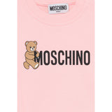 Moschino Felpa Chiusa Girocollo tinta unita con Logo Rosa per Neonata M8F03QA ROSA MOSCHINO 
