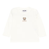 Moschino Shirt Girocollo tinta unita con Logo Panna per Neonato M9000RN PANNA MOSCHINO 