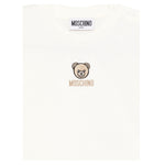 Moschino Shirt Girocollo tinta unita con Logo Panna per Neonato M9000RN PANNA MOSCHINO 