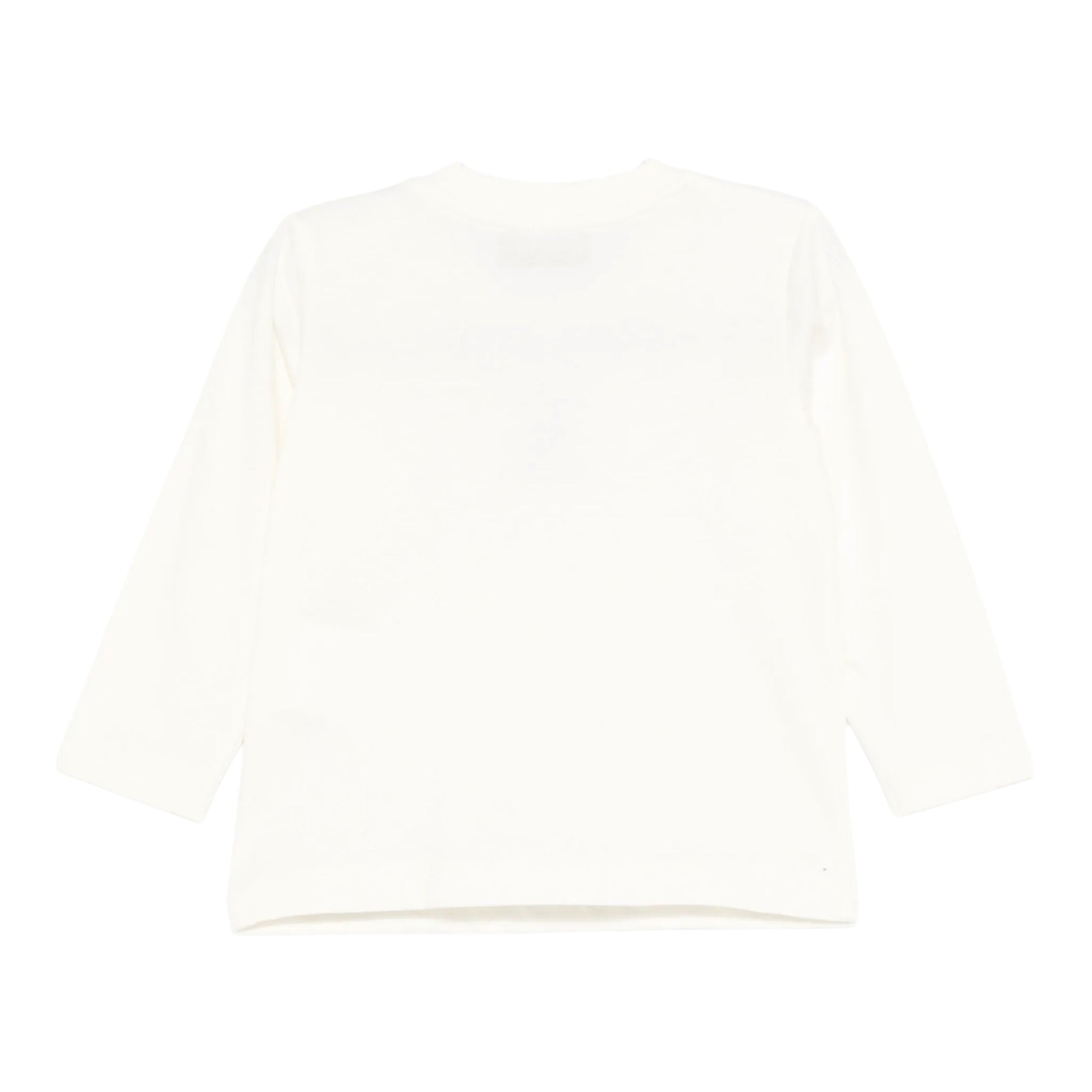 Moschino Shirt Girocollo tinta unita con Logo Panna per Bambina M9000R PANNA MOSCHINO 