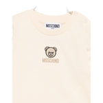 Moschino Shirt Girocollo tinta unita con Logo Beige per Bambino M9O00RJX BEIGE MOSCHINO 