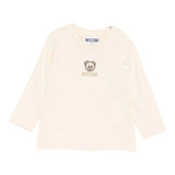 Moschino Shirt Girocollo tinta unita con Logo Beige per Neonato M9O00RX BEIGE MOSCHINO 