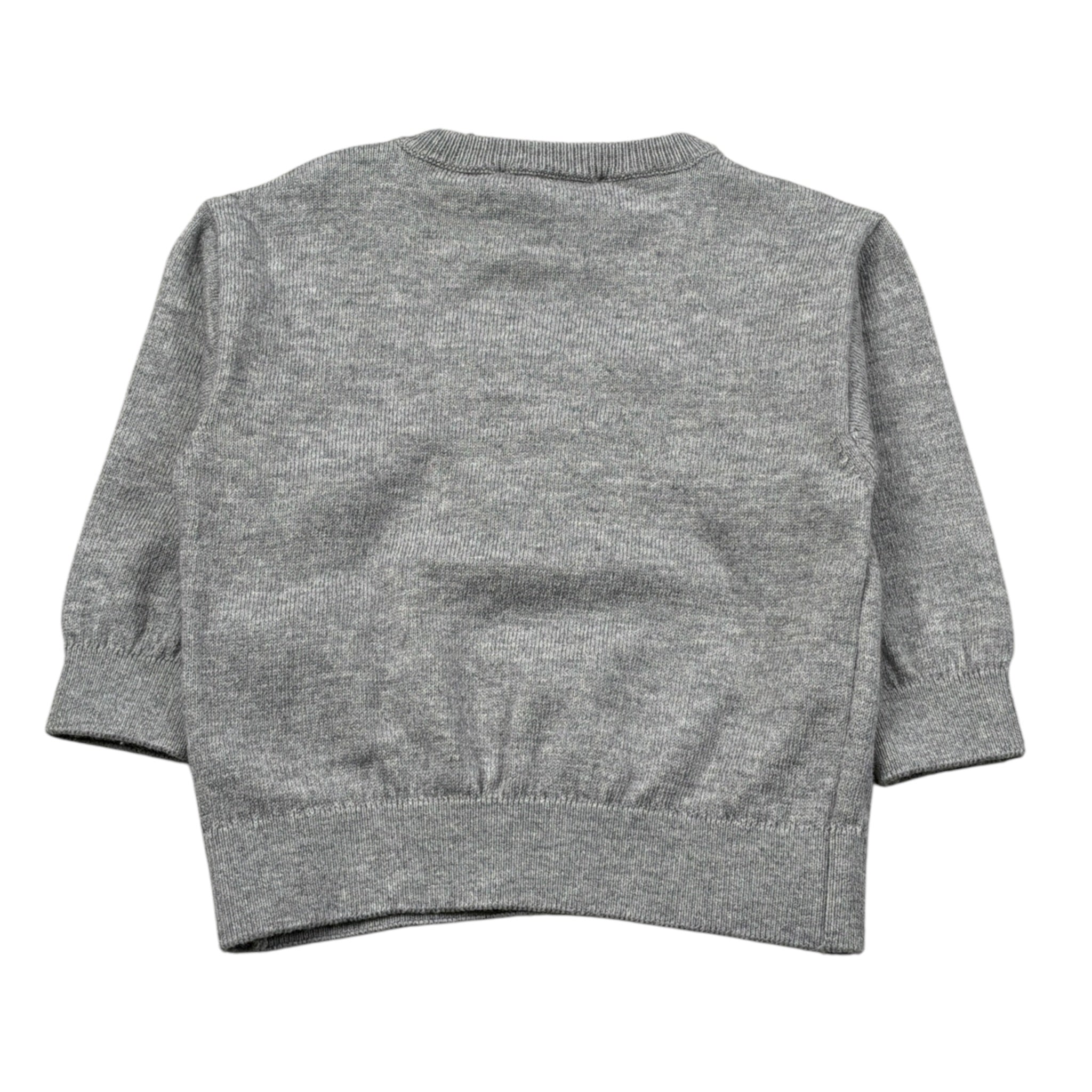 Moschino Maglia Girocollo tinta unita con Logo Grigio per Neonato M9W00J GRIGIO MOSCHINO 