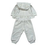 Moschino Completo 2 Pezzi Felpa-Pantalone In Ciniglia Panna per Neonata MAK03B PANNA MOSCHINO 