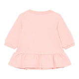 Moschino Abito Manica Lunga tinta unita con Logo Rosa per Neonata MAV0BK ROSA MOSCHINO 