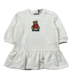 Moschino Abito Felpa Girocollo tinta unita Manica Lunga Panna per Neonata MBV0BK PANNA MOSCHINO 