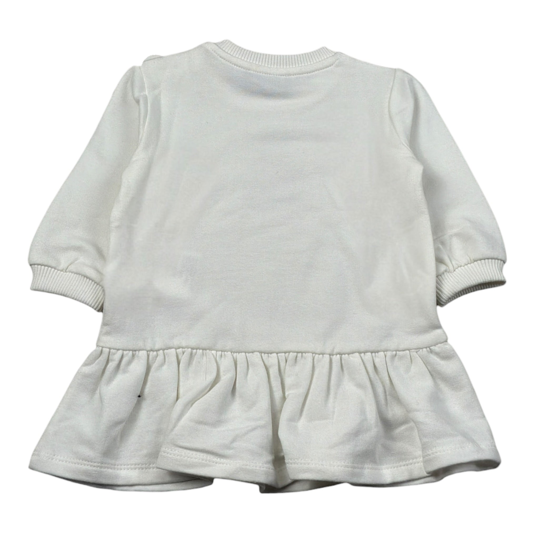 Moschino Abito Felpa Girocollo tinta unita Manica Lunga Panna per Neonata MBV0BK PANNA MOSCHINO 