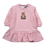Moschino Abito tinta unita con Stampa Rosa per Neonata MBV0KB ROSA MOSCHINO 