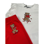 Moschino Completo 2 Pezzi Shirt-Leggins Bianco/Rosso per Neonata MCK01X BIANCO/ROSSO MOSCHINO 