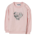 Moschino Felpa Chiusa Girocollo tinta unita con Logo Rosa per Neonata MDF031 ROSA MOSCHINO 