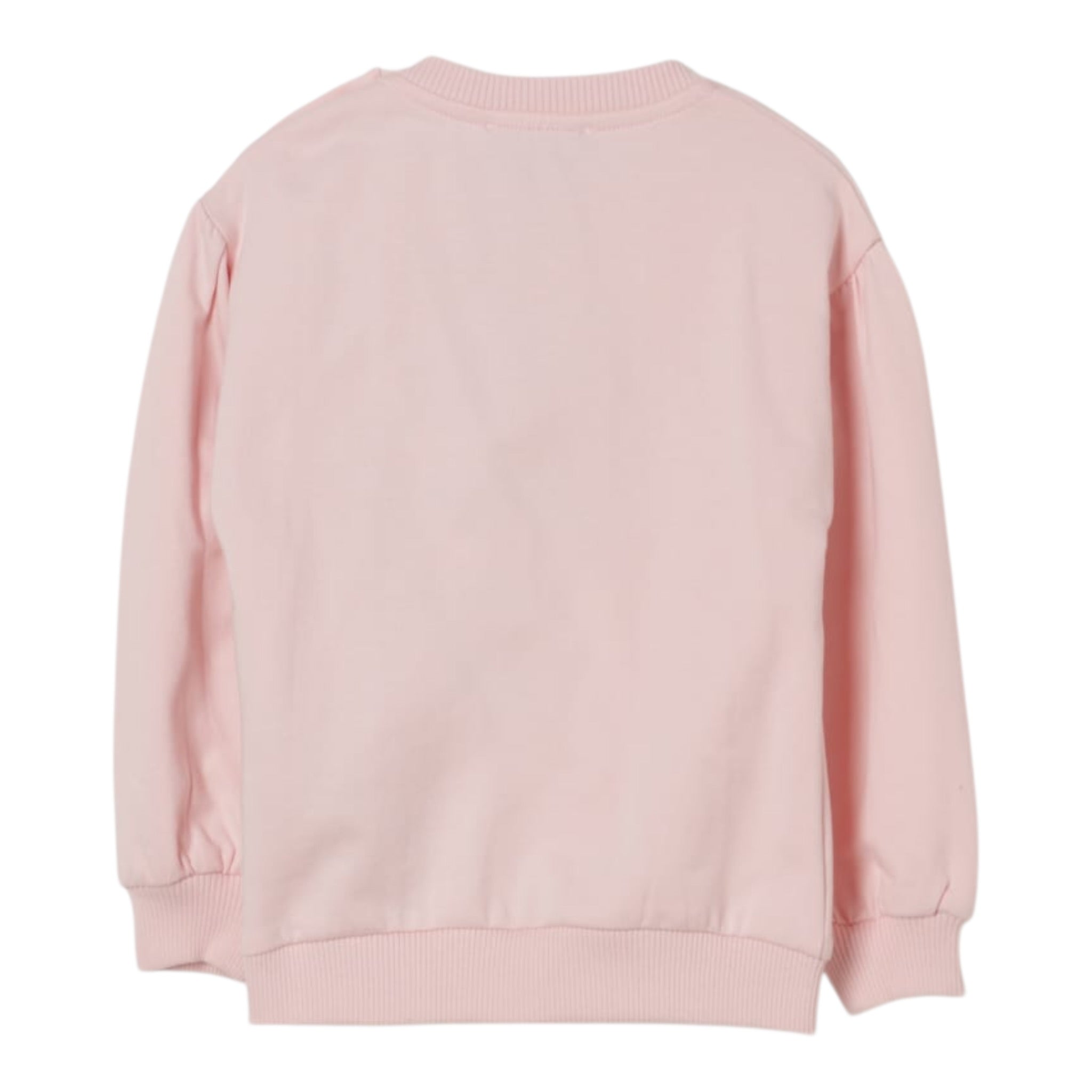 Moschino Felpa Chiusa Girocollo tinta unita con Logo Rosa per Neonata MDF031 ROSA MOSCHINO 