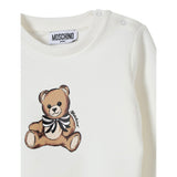 Moschino Felpa Chiusa Girocollo Tinmta Unita con Stampa Panna per Bambina MDF034J PANNA MOSCHINO 
