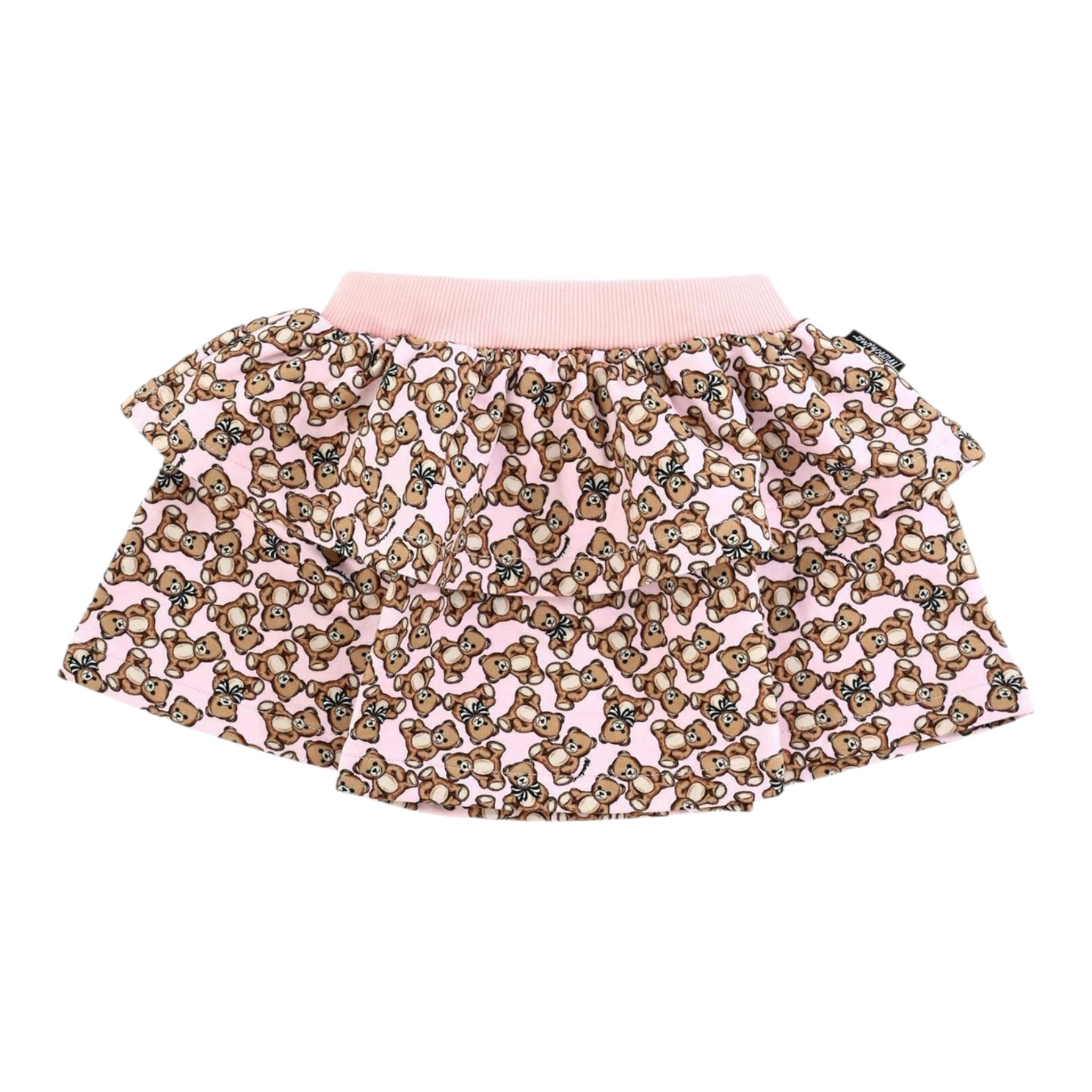 Moschino Gonna tinta unita con Stampe Orsi Rosa per Neonata MDJ01N ROSA MOSCHINO 
