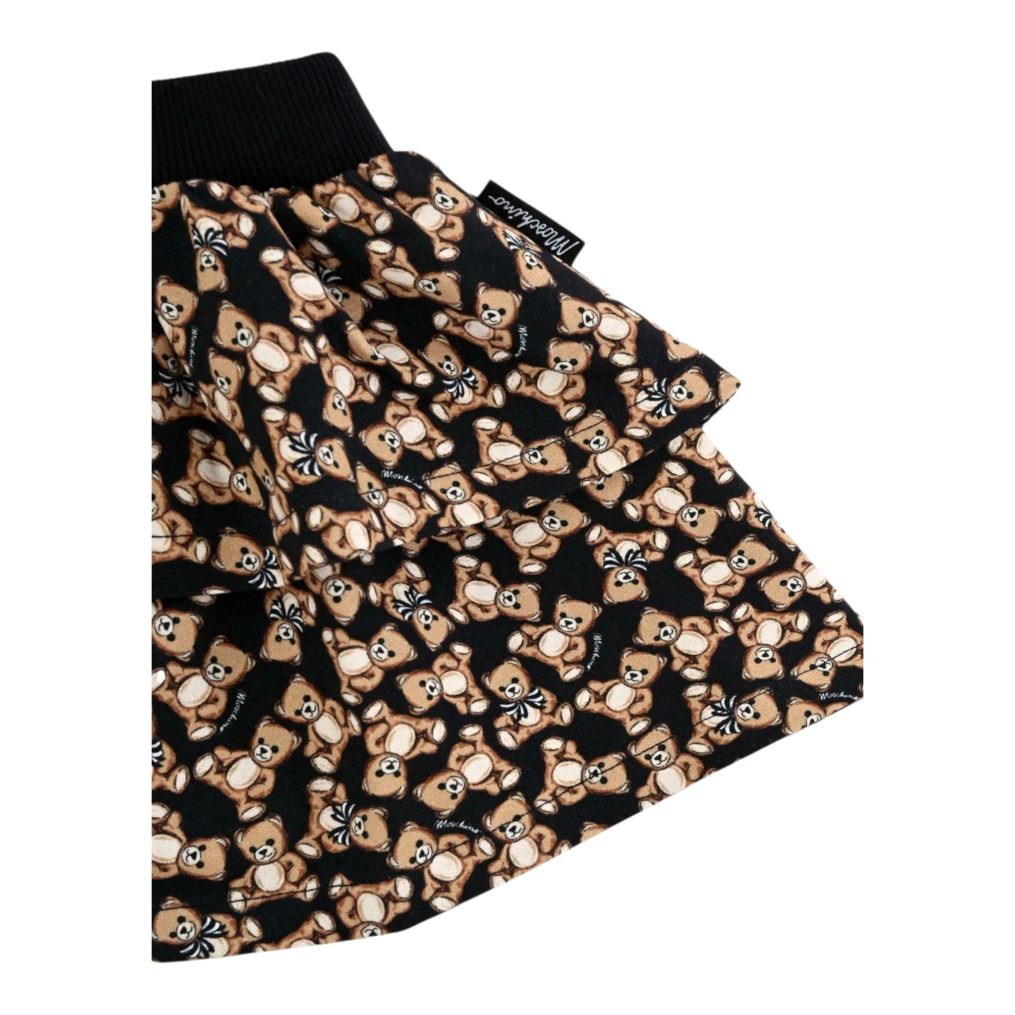 Moschino Gonna tinta unita con Stampe Orsi Nero per Neonata MDJ01NX NERO MOSCHINO 