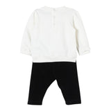 Moschino Completo 2 Pezzi Felpa-Pantalone Bicolore Bianco/Nero per Neonata MDK02X BIANCO/NERO MOSCHINO 