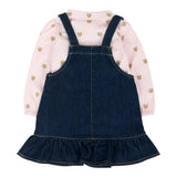Moschino Completo 2 Pezzi Camicia-Salopette Blu per Neonata MDK036 BLU MOSCHINO 