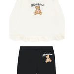 Moschino Completo 2 Pezzi Shirt-Leggins Bicolore Bianco/Nero per Neonata MDK03C BIANCO/NERO MOSCHINO 
