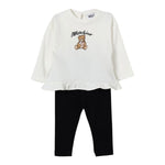 Moschino Completo 2 Pezzi Shirt-Leggins Bicolore Bianco/Nero per Neonata MDK03CX BIANCO/NERO MOSCHINO 