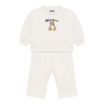 Moschino Completo 2 Pezzi Felpa-Pantalon tinta unita Bianco per Neonata MDK03D BIANCO MOSCHINO 