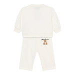 Moschino Completo 2 Pezzi Felpa-Pantalon tinta unita Bianco per Neonata MDK03D BIANCO MOSCHINO 
