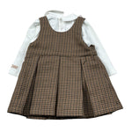 Moschino Completo 2 Pezzi Shirt-Salopette Marrone per Neonata MDK03N MARRONE MOSCHINO 