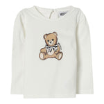 Moschino Shirt Girocollo tinta unita con Logo Bianco per Neonata MDO00U BIANCO MOSCHINO 