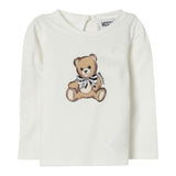 Moschino Shirt Girocollo tinta unita con Logo Bianco per Neonata MDO00U BIANCO MOSCHINO 