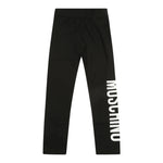 Moschino Leggins tinta unita con Logo Nero per Bambina MDP03HJX NERO MOSCHINO 