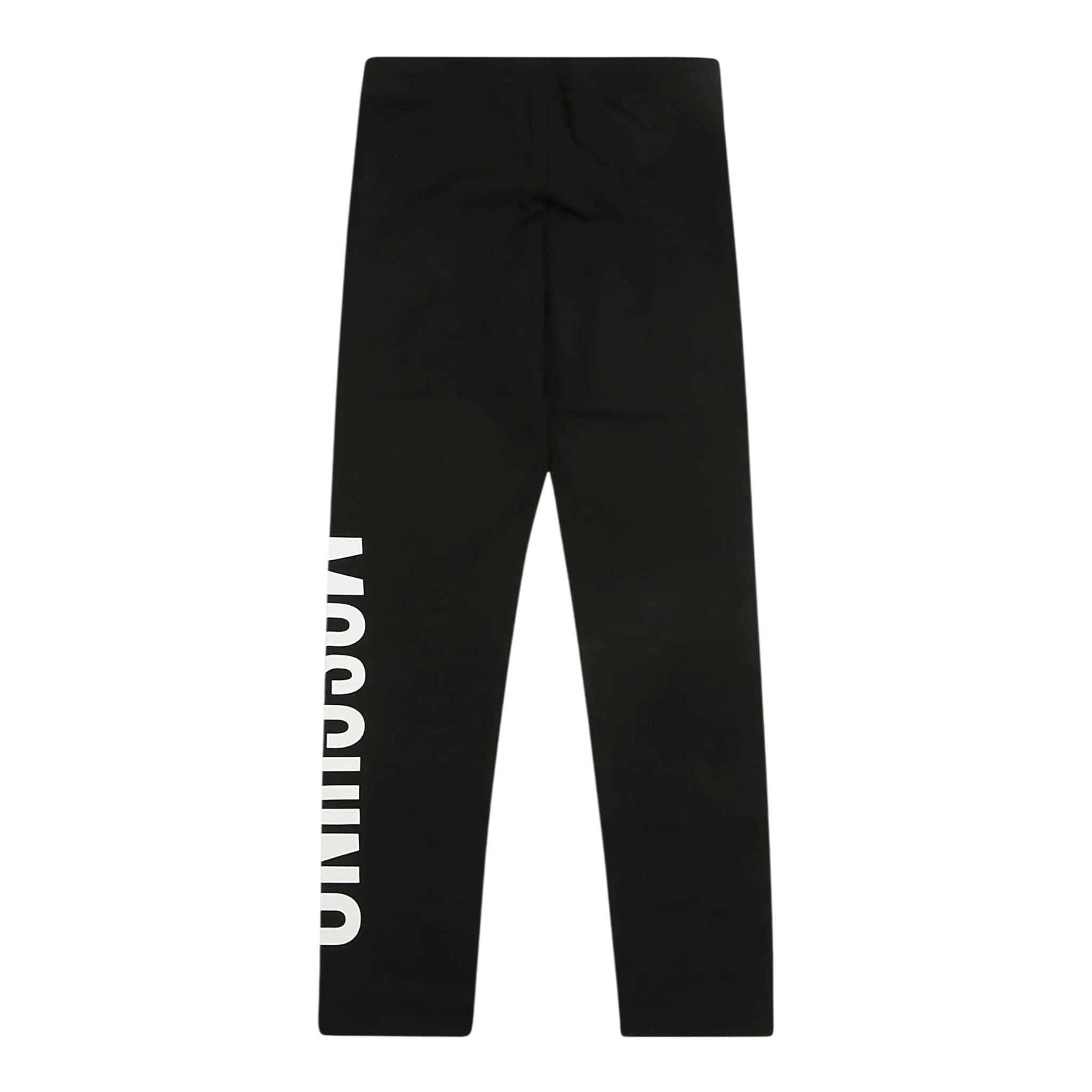 Moschino Leggins tinta unita con Logo Nero per Bambina MDP03HJX NERO MOSCHINO 