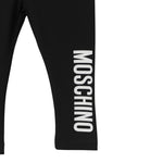 Moschino Leggins tinta unita con Logo Nero per Neonata MDP03HX NERO MOSCHINO 