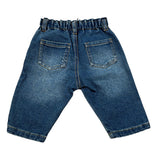 Moschino Jeans tinta unita con Elastico In Vita Blu per Neonato MDP03M BLU MOSCHINO 