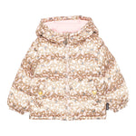 Moschino Giubbino tinta unita con Cappuccio E Stampe Rosa per Neonata MDS02JX ROSA MOSCHINO 