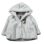 Moschino Pelliccia tinta unita con Cappuccio Grigio per Neonata MDS02L GRIGIO MOSCHINO 