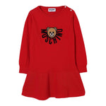 Moschino Abiti Manical Unga tinta unita con Logo Rosso per Neonata MDV0CTN ROSSO MOSCHINO 